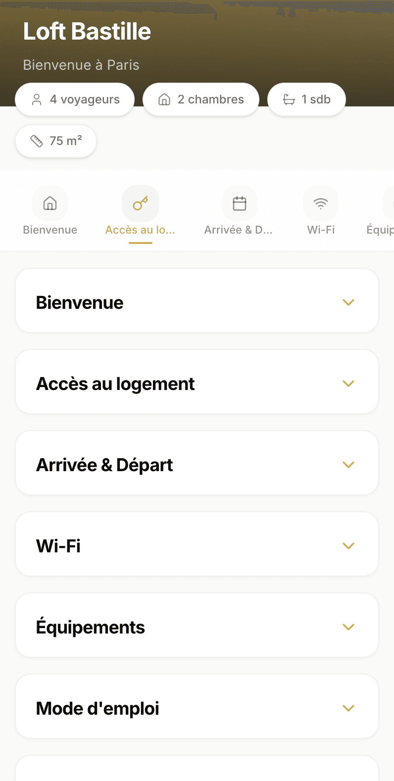Livret d'accueil digital StayCore : guest app de séjour à votre marque.