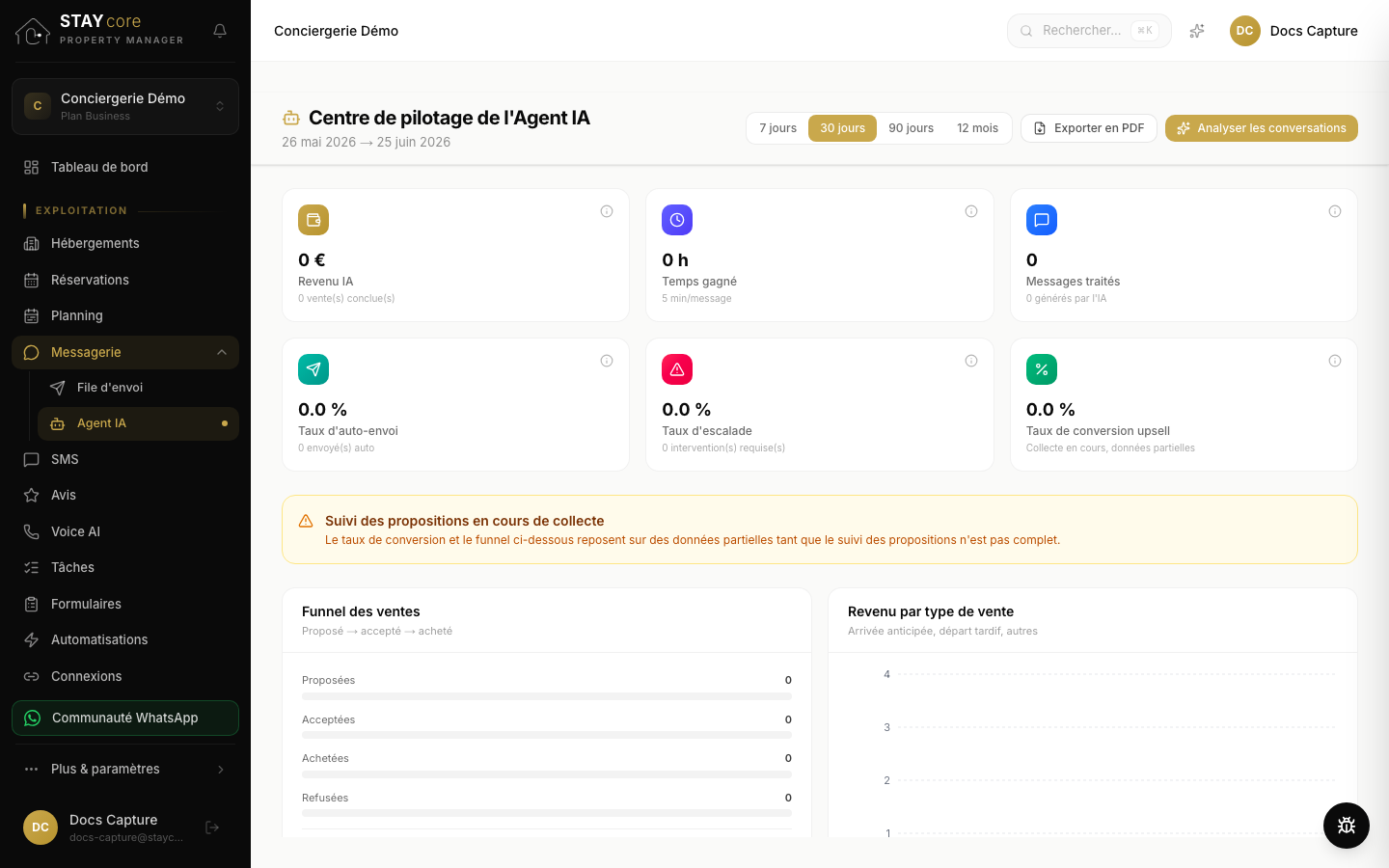 Étape 2 — Pilotez l'agent IA et son mode de fonctionnement