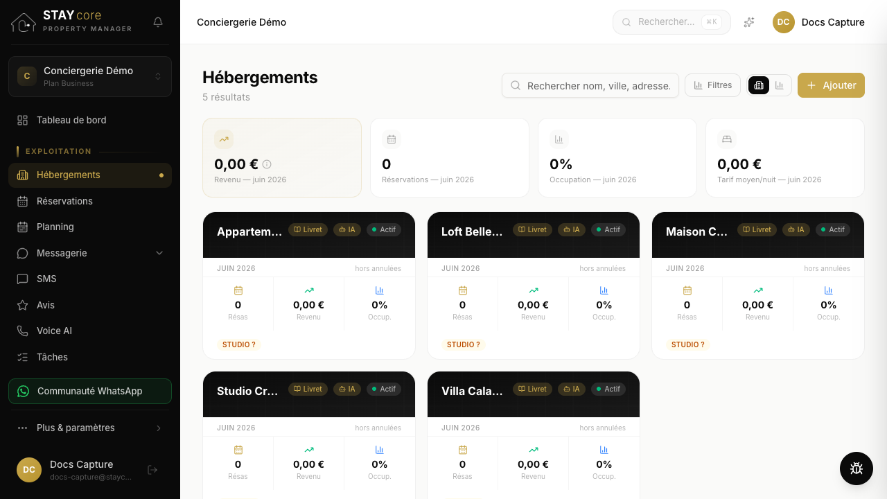 Étape 3 : Créez vos hébergements pour les synchroniser à Channex